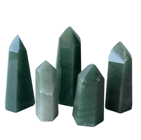 Green Quartz Generator Single Point Cut and Polished From Brazil