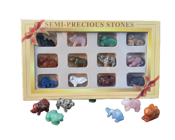 Mini  Crystal Animals Gift Pack of 12 Stones