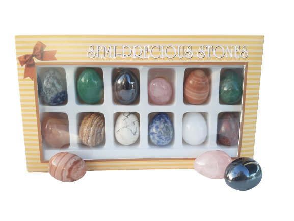 Mini 30mm Crystal Egg Gift Pack of 12 Stones