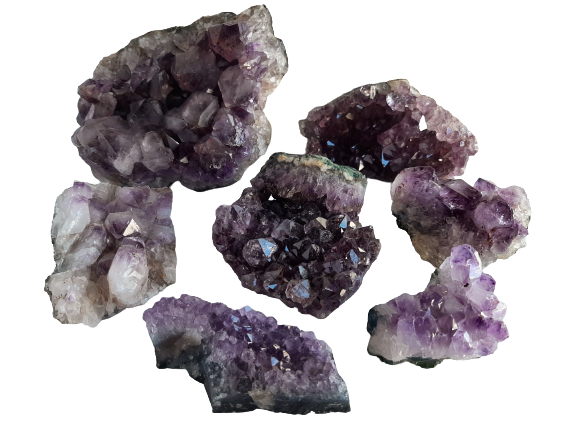 Amethyst Crystal Cluster Druze Plate Naturally Grown From Brazil 400-500g