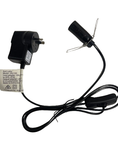 Power Cord & 1 x Light Bulbs Included for Himalayan Salt Lamps - 12V