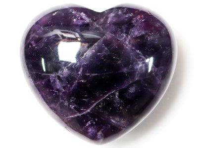 Amethyst Crystal Heart Cut and Polished Mineral