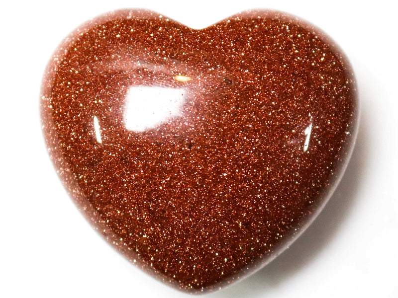 Goldstone Crystal Heart Cut and Polished Mineral