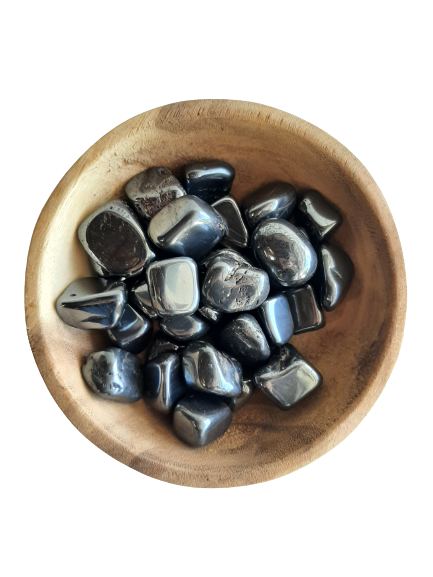 Hematite Crystal Set of Tumbled Stones Smoothed and Polished - 2x3cm