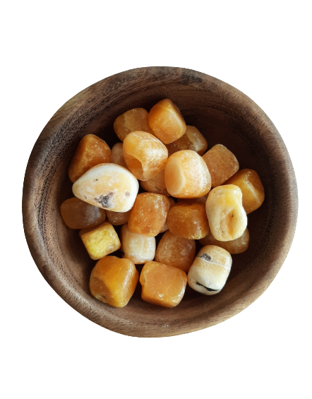 Calcite Crystal Set of Tumbled Stones Smoothed and Polished - 2x3cm