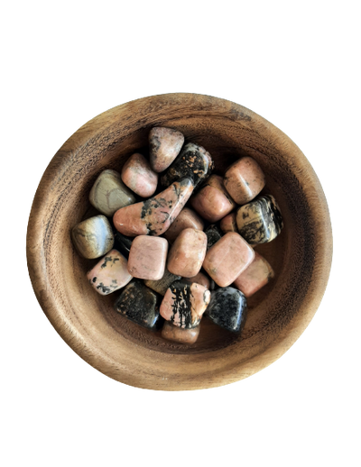 Rhodonite Crystal Set of Tumbled Stones Smoothed and Polished - 2x3cm