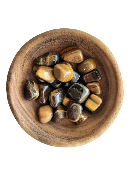 Tiger Eye Crystal Set of Tumbled Stones Smoothed and Polished - 2x3cm