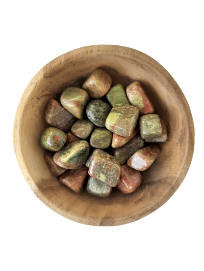 Unakite Crystal Set of Tumbled Stones Smoothed and Polished - 2x3cm