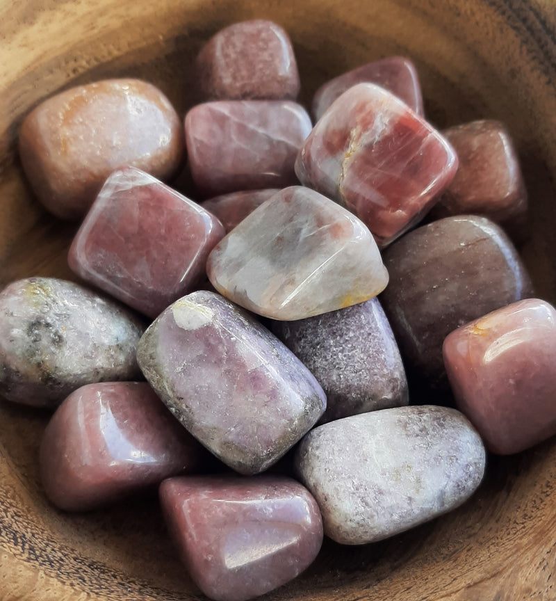 Lepidolite Crystal Set of Tumbled Stones Smoothed and Polished - 2x3cm