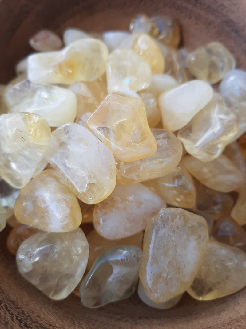 Citrine Crystal Set of Tumbled Stones Smoothed and Polished - 2x3cm