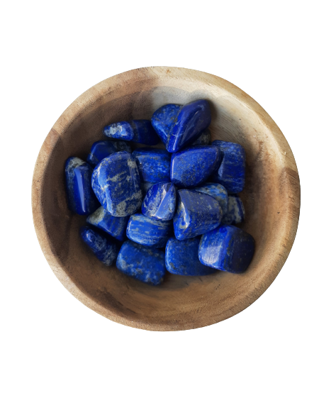 Lapis Lazuli Crystal Set of 6 Tumbled Stones Smoothed and Polished - 2x3cm