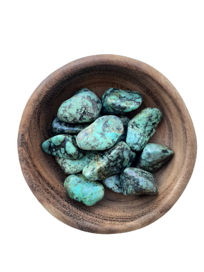 Turquoise Crystal Set of 3 Tumbled Stones Smoothed and Polished - 3x5cm