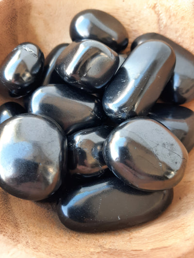 Shungite Crystal Tumbled Stones Smoothed and Polished - 3x5cm