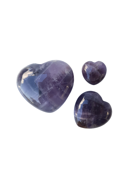 Amethyst Crystal Heart Cut and Polished Mineral