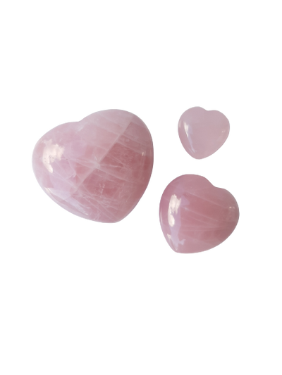 Rose Quartz Crystal Heart Cut and Polished Mineral