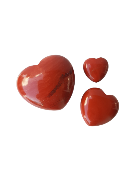 Red Jasper Crystal Heart Cut and Polished Mineral
