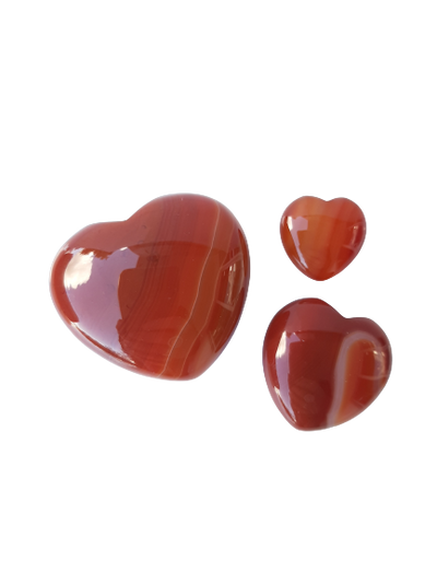 Carnelian Crystal Heart Cut and Polished Mineral