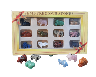 Mini  Crystal Animals Gift Pack of 12 Stones