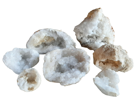 Quartz and Calcite Crystal Cluster Natural Mineral From Morocco 75g-125g