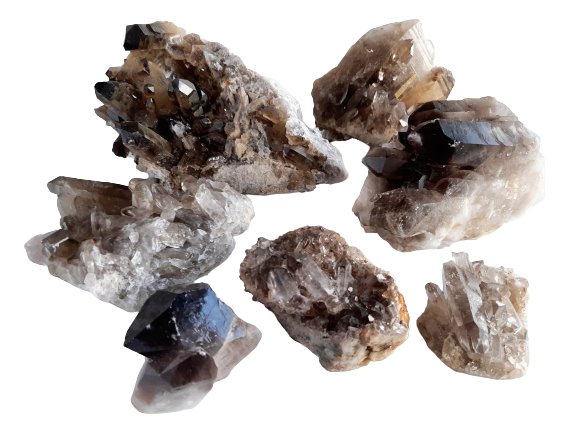Smokey Quartz Crystal Cluster Naturally Grown From Brazil 160-200g