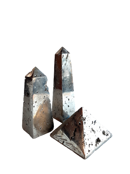 Pyrite Generator Single Point Cut and Polished From Brazil