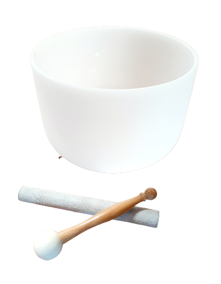 16 inch Frosted Quartz Singing Bowl