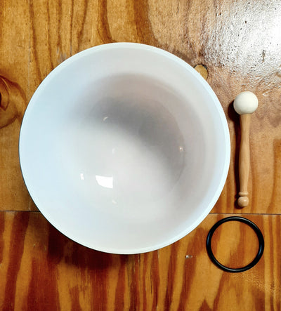 8 inch Frosted Quartz Singing Bowl