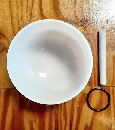 16 inch Frosted Quartz Singing Bowl