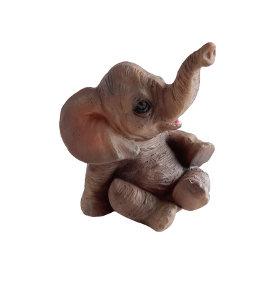 Baby Elephant Figurine - 6cm