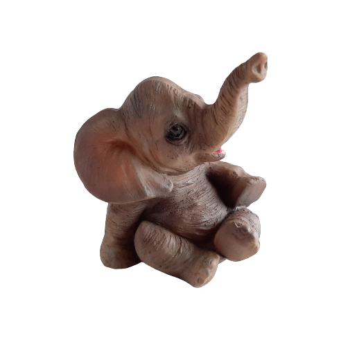 Baby Elephant Figurine - 6cm