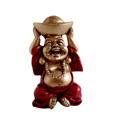 Red and Gold Happy Buddha - 5cm