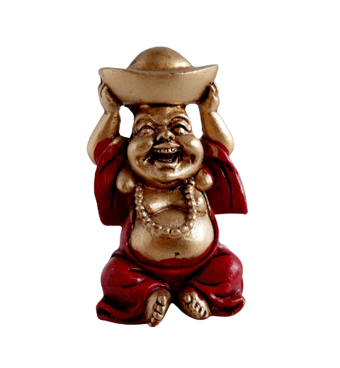 Red and Gold Happy Buddha - 5cm