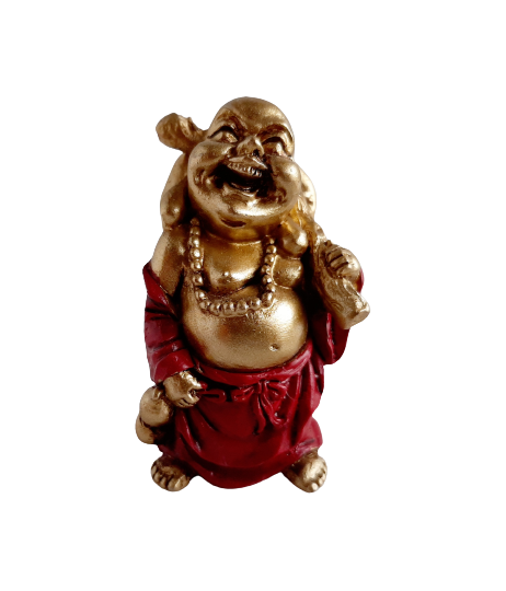 Red and Gold Happy Buddha - 5cm