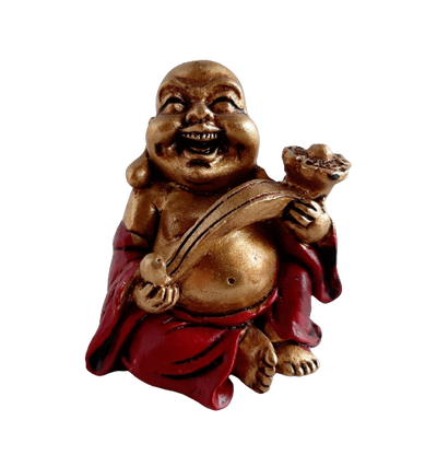 Red and Gold Happy Buddha - 5cm