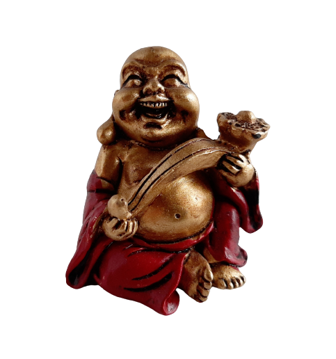 Red and Gold Happy Buddha - 5cm