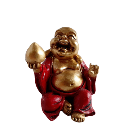 Red and Gold Happy Buddha - 5cm