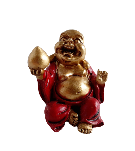 Red and Gold Happy Buddha - 5cm