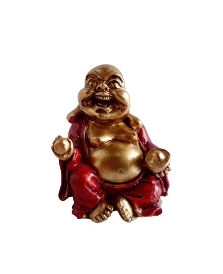 Red and Gold Happy Buddha - 5cm