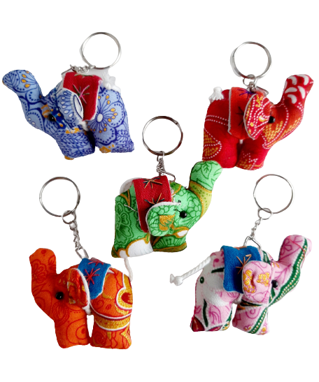 Key Rings Animal Design Fabric Animal Key Ring – The Elephant Shop