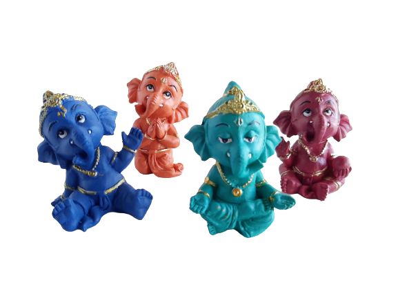 Coloured Ganesh 6cm