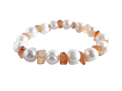Pearl & Crystal Chip Bracelet