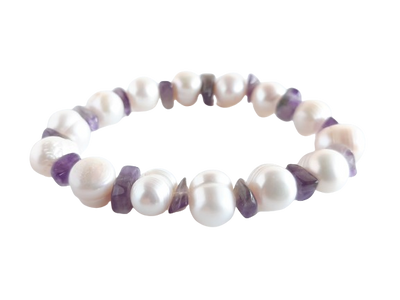 Pearl & Crystal Chip Bracelet