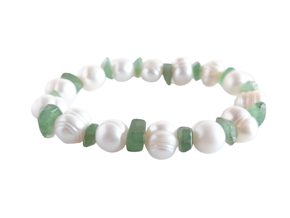 Pearl & Crystal Chip Bracelet
