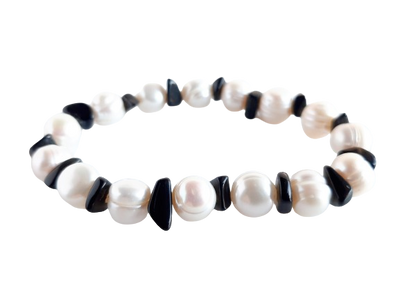 Pearl & Crystal Chip Bracelet