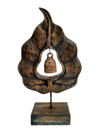 Wooden Leaf with Bell