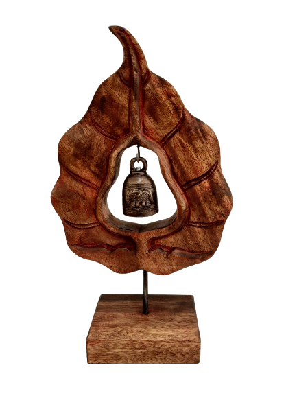 Wooden Leaf with Bell