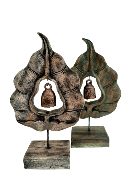 Wooden Leaf with Bell