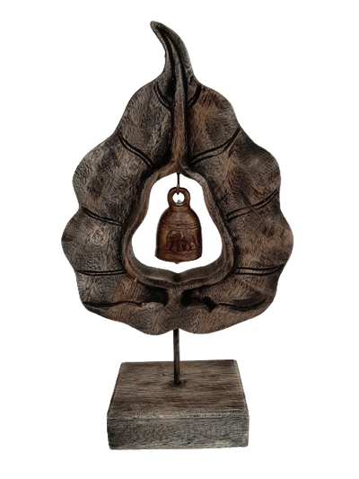 Wooden Leaf with Bell