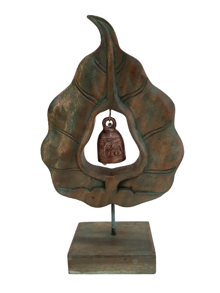 Wooden Leaf with Bell