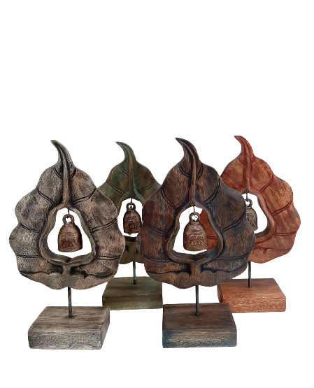 Wooden Leaf with Bell